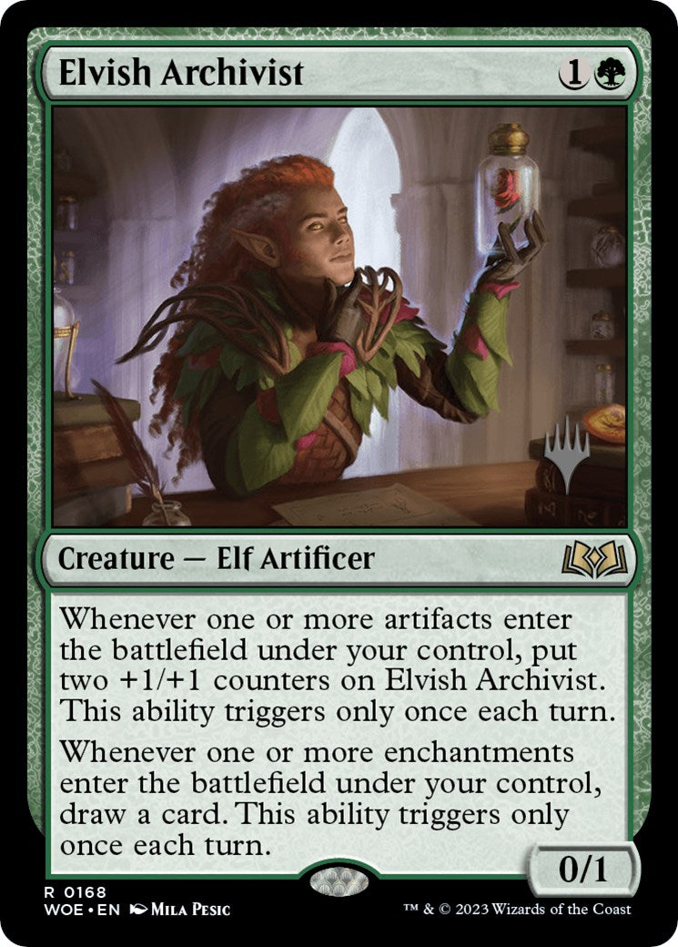 Elvish Archivist (Promo Pack) [Wilds of Eldraine Promos] | Nerdhalla Games