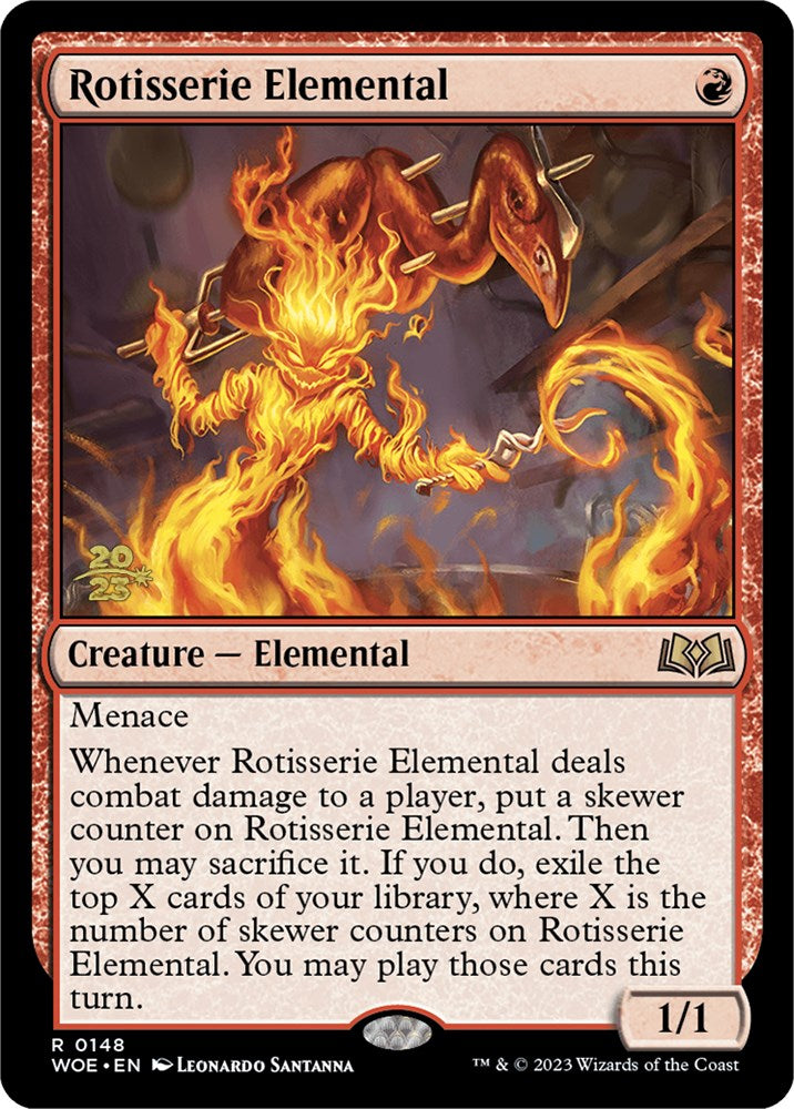 Rotisserie Elemental [Wilds of Eldraine Prerelease Promos] | Nerdhalla Games