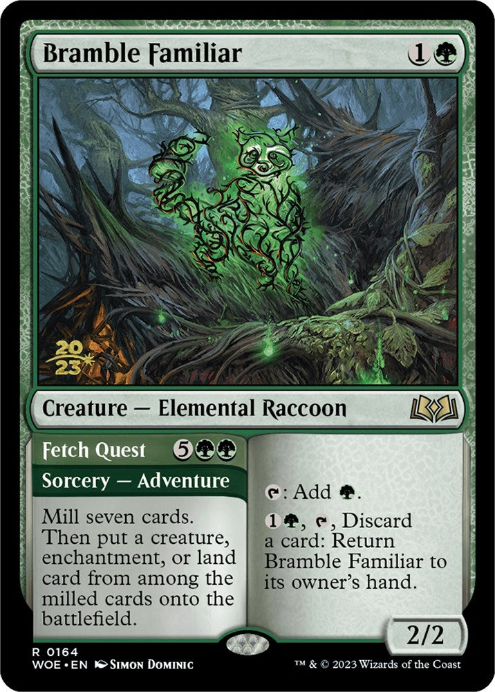 Bramble Familiar // Fetch Quest [Wilds of Eldraine Prerelease Promos] | Nerdhalla Games