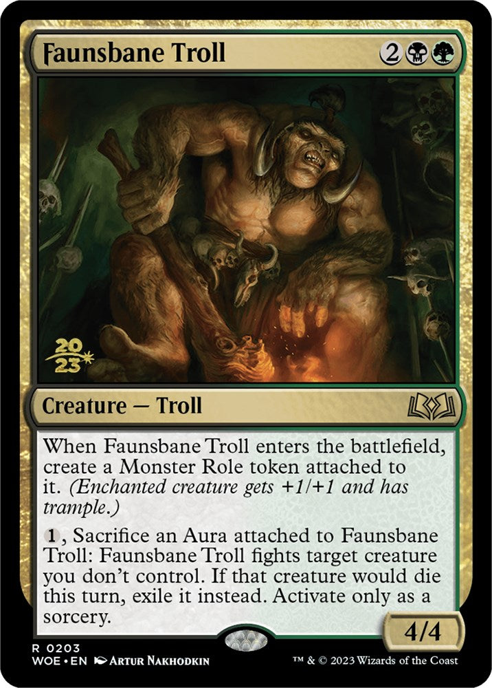 Faunsbane Troll [Wilds of Eldraine Prerelease Promos] | Nerdhalla Games