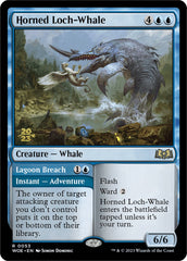 Horned Loch-Whale // Lagoon Breach (Promo Pack) [Wilds of Eldraine Promos] | Nerdhalla Games