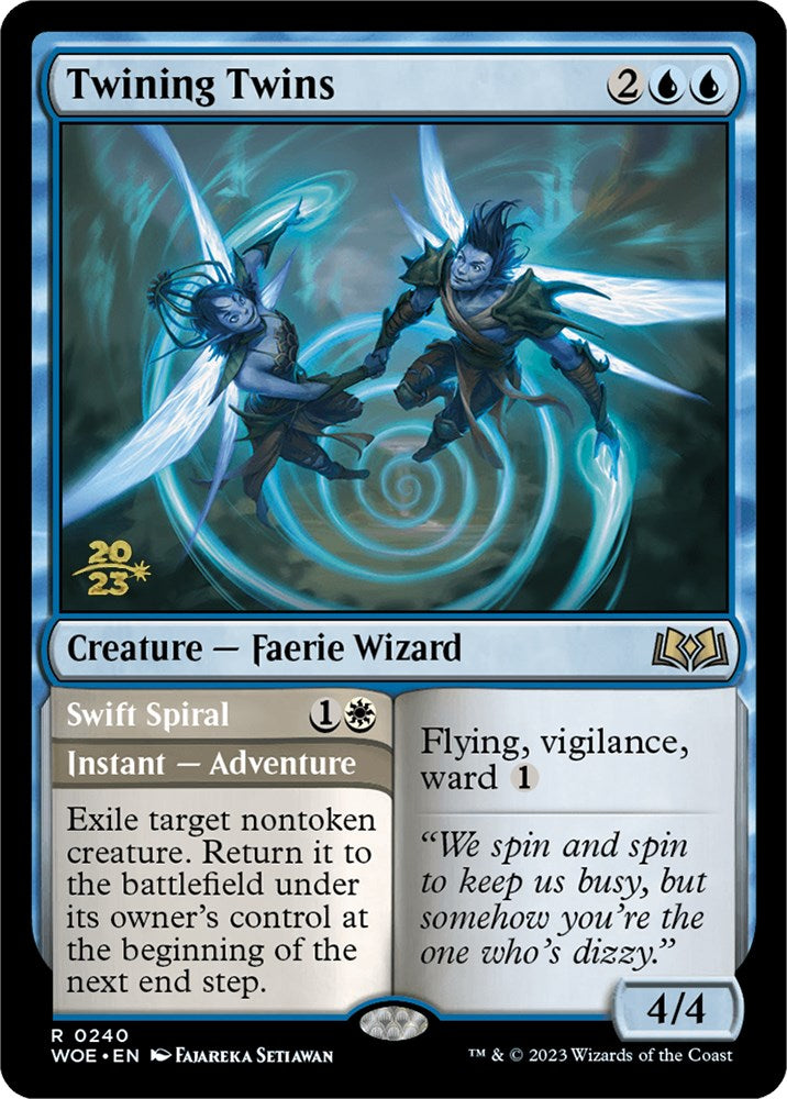 Twining Twins // Swift Spiral [Wilds of Eldraine Prerelease Promos] | Nerdhalla Games