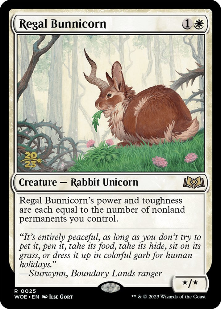 Regal Bunnicorn [Wilds of Eldraine Prerelease Promos] | Nerdhalla Games