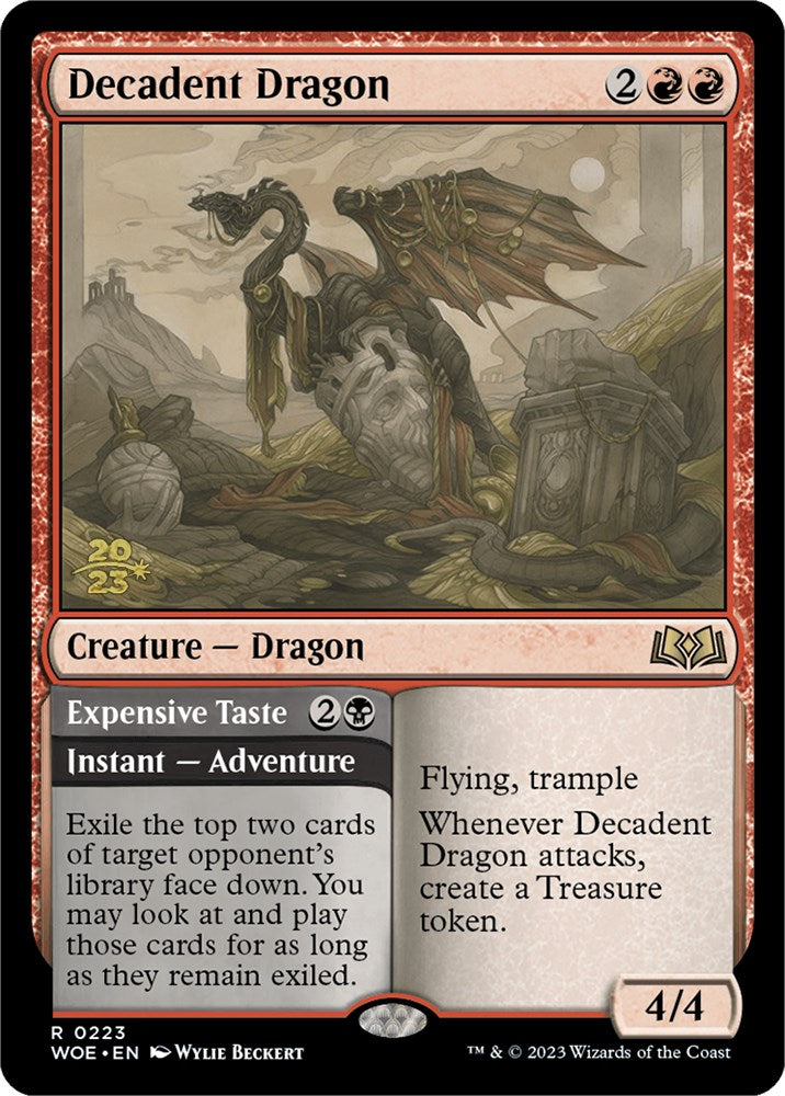 Decadent Dragon // Expensive Taste [Wilds of Eldraine Prerelease Promos] | Nerdhalla Games