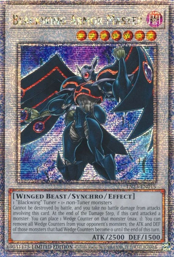 Blackwing Armor Master [TN23-EN015] Quarter Century Secret Rare | Nerdhalla Games