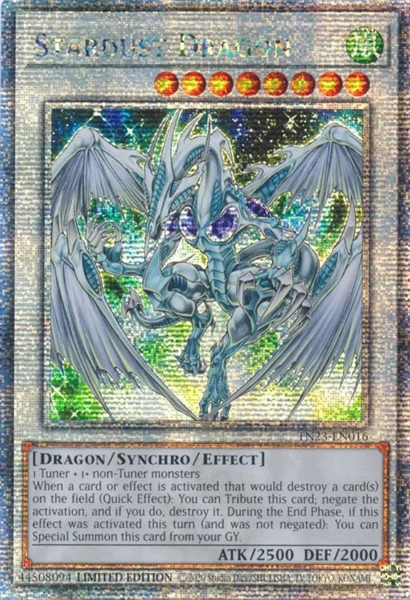 Stardust Dragon [TN23-EN016] Quarter Century Secret Rare | Nerdhalla Games