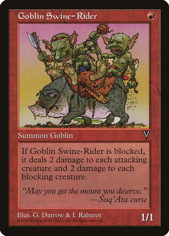 Goblin Swine-Rider [Visions] | Nerdhalla Games