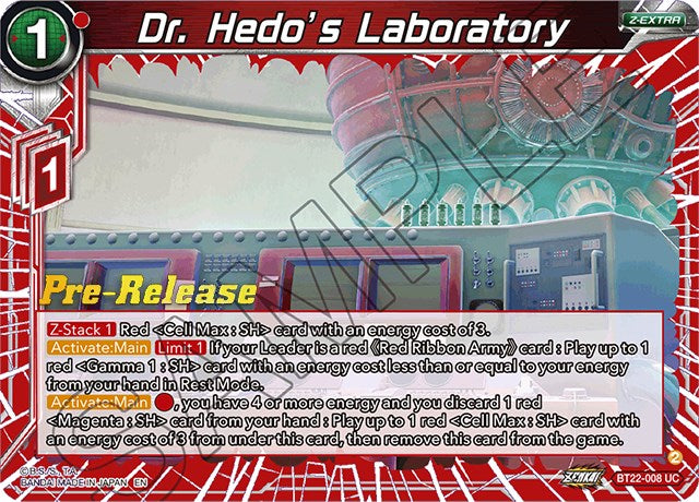 Dr. Hedo's Laboratory (BT22-008) [Critical Blow Prerelease Promos] | Nerdhalla Games