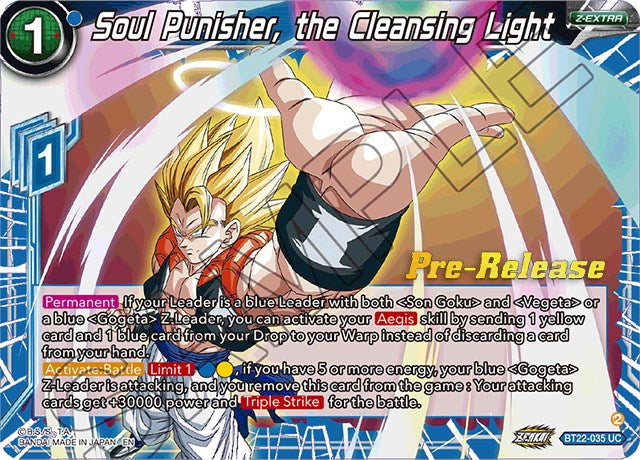 Soul Punisher, the Cleansing Light (BT22-035) [Critical Blow Prerelease Promos] | Nerdhalla Games