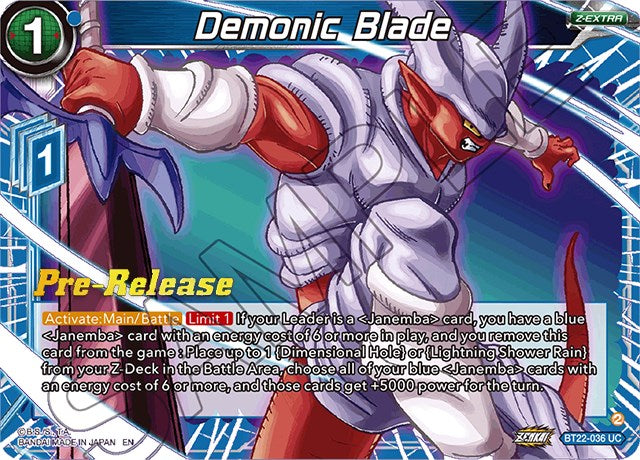 Demonic Blade (BT22-036) [Critical Blow Prerelease Promos] | Nerdhalla Games