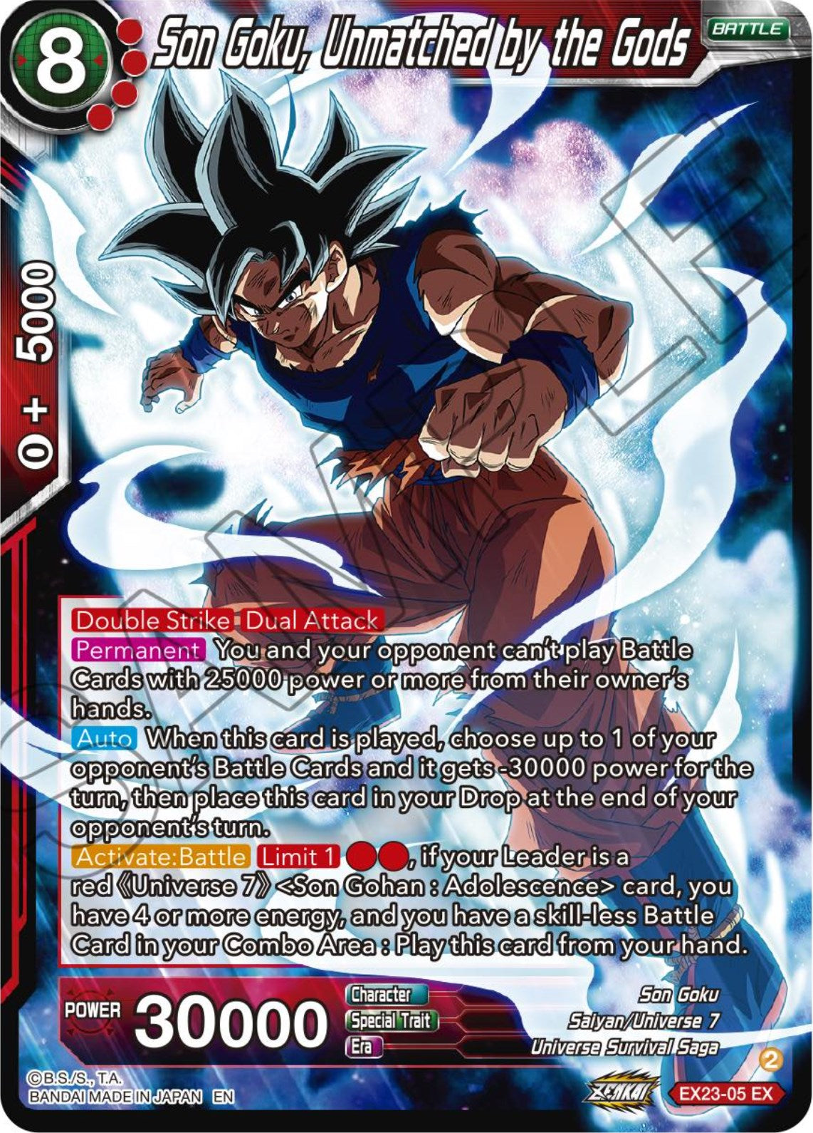 Son Goku, Unmatched by the Gods (EX23-05) [Premium Anniversary Box 2023] | Nerdhalla Games