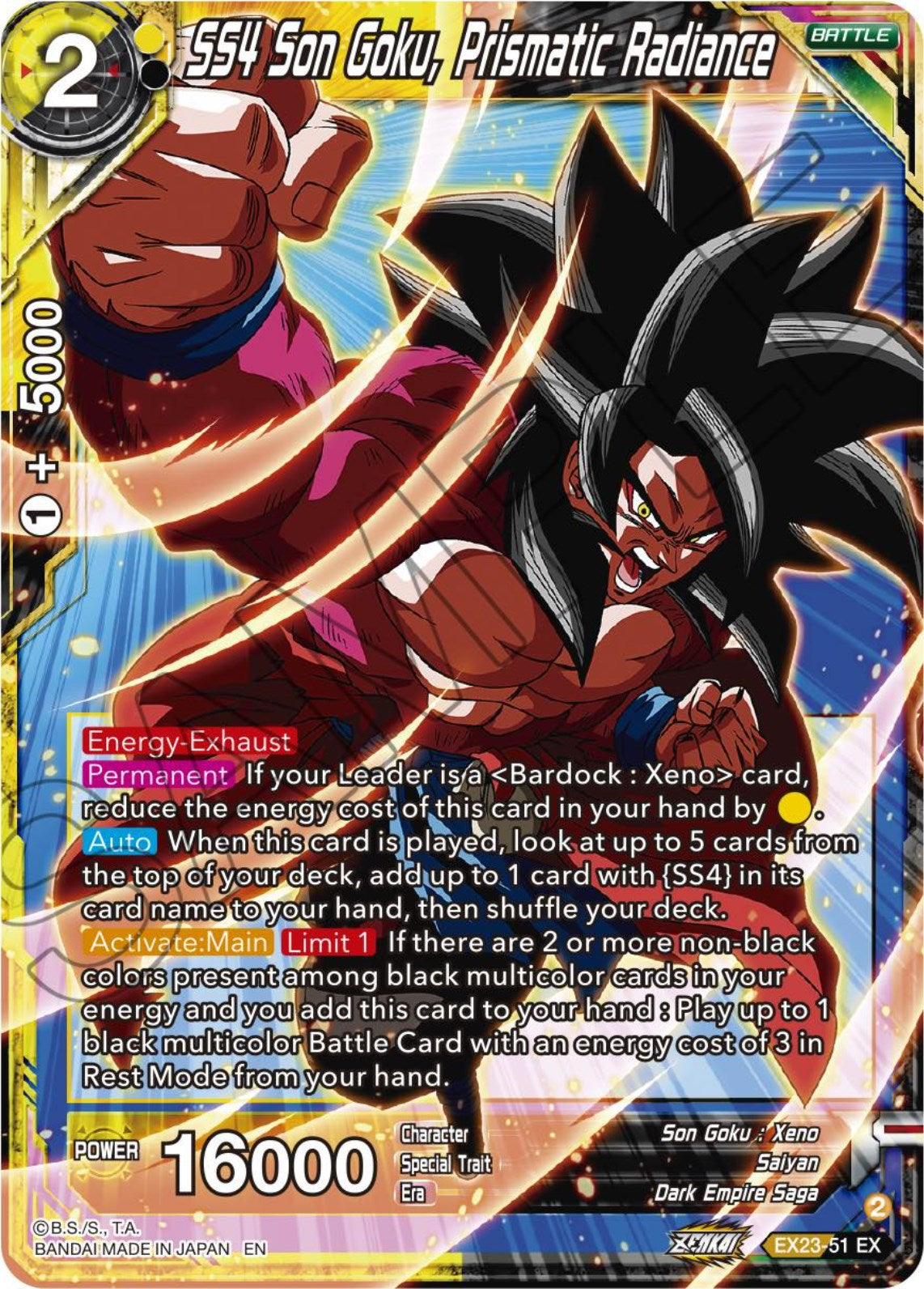 SS4 Son Goku, Prismatic Radiance (EX23-51) [Premium Anniversary Box 2023] | Nerdhalla Games