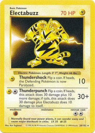 Electabuzz (20/102) [Base Set Shadowless Unlimited] | Nerdhalla Games