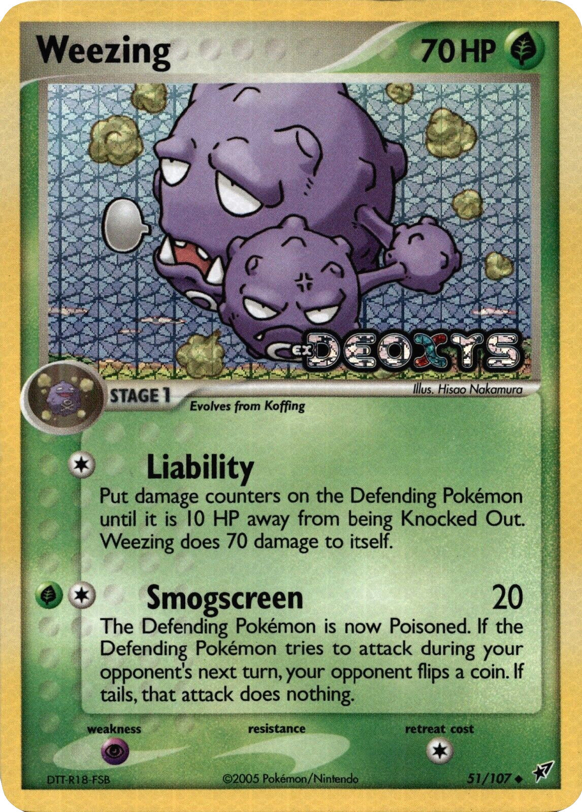 Weezing (51/107) (Stamped) [EX: Deoxys] | Nerdhalla Games