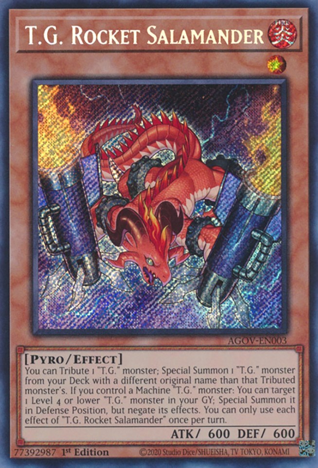 T.G. Rocket Salamander [AGOV-EN003] Secret Rare | Nerdhalla Games