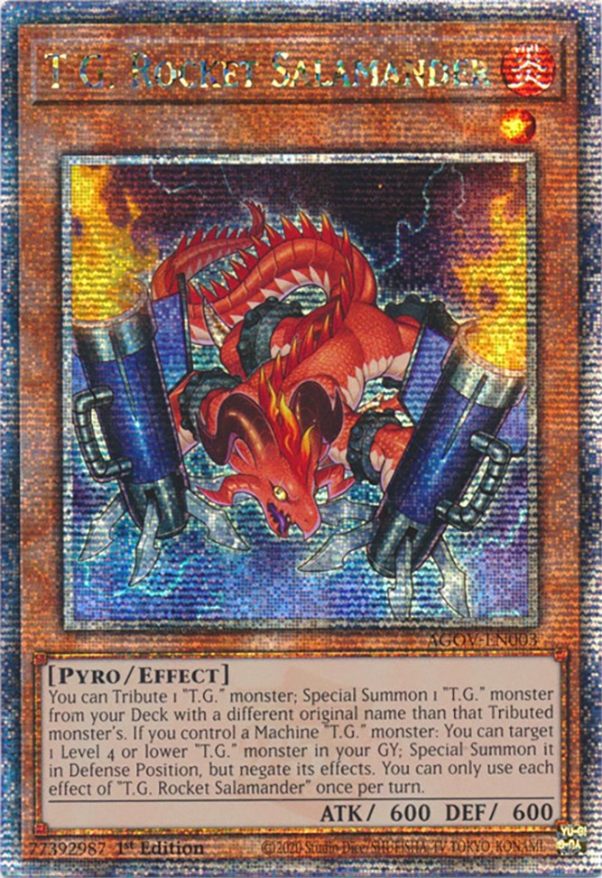 T.G. Rocket Salamander (Quarter Century Secret Rare) [AGOV-EN003] Quarter Century Secret Rare | Nerdhalla Games