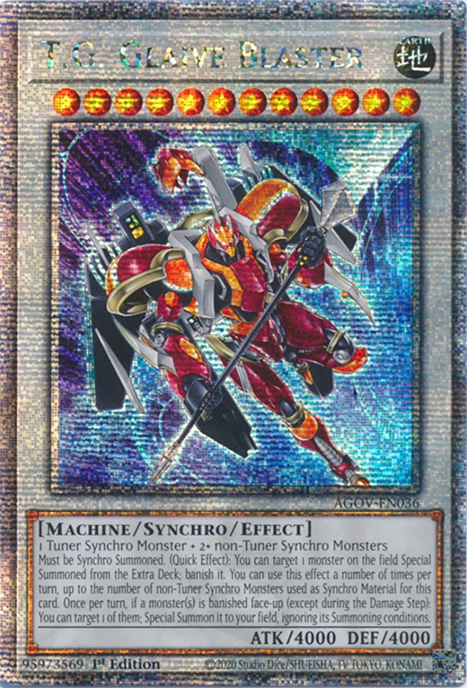 T.G. Glaive Blaster (Quarter Century Secret Rare) [AGOV-EN036] Quarter Century Secret Rare | Nerdhalla Games