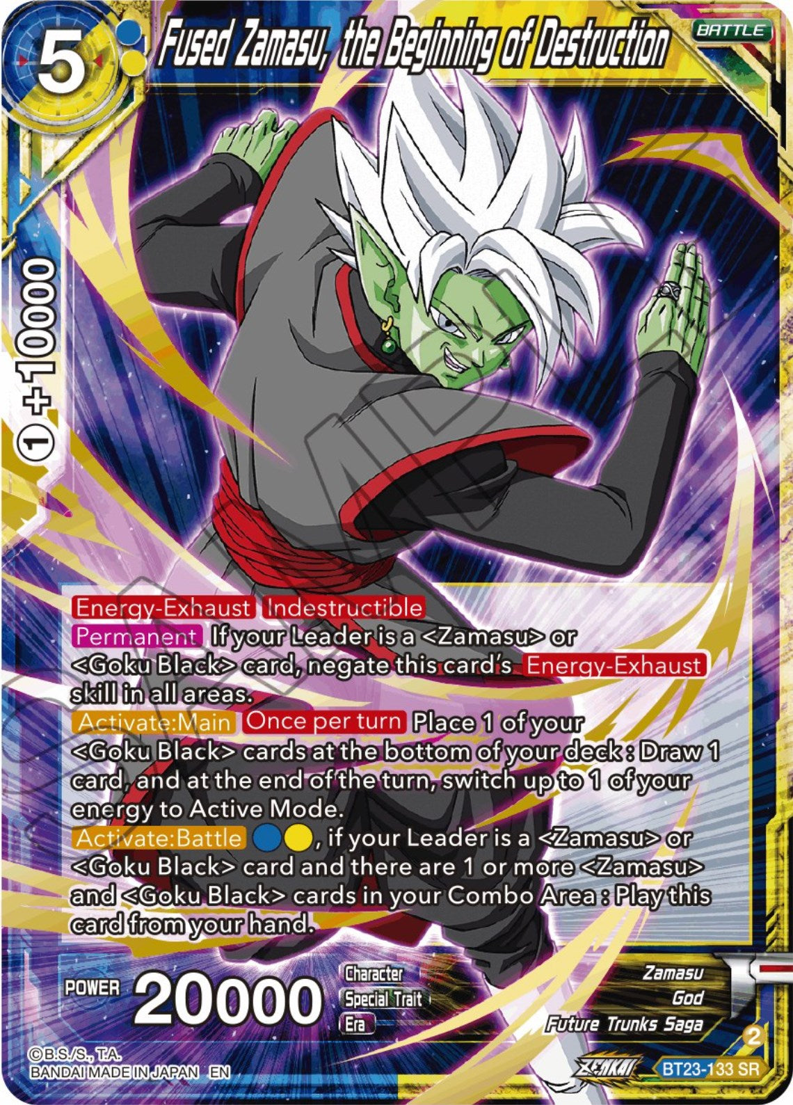 Fused Zamasu, the Beginning of Destruction (BT23-133) [Perfect Combination] | Nerdhalla Games