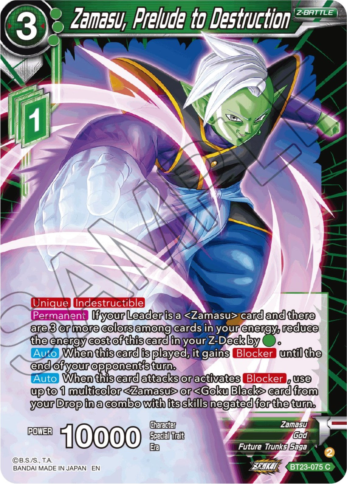 Zamasu, Prelude to Destruction (BT23-075) [Perfect Combination] | Nerdhalla Games