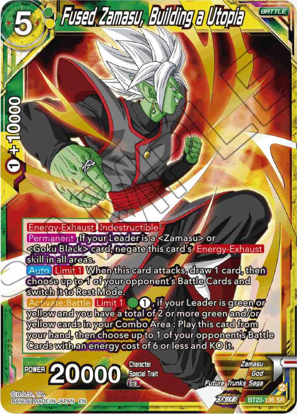 Fused Zamasu, Building a Utopia (BT23-136) [Perfect Combination] | Nerdhalla Games