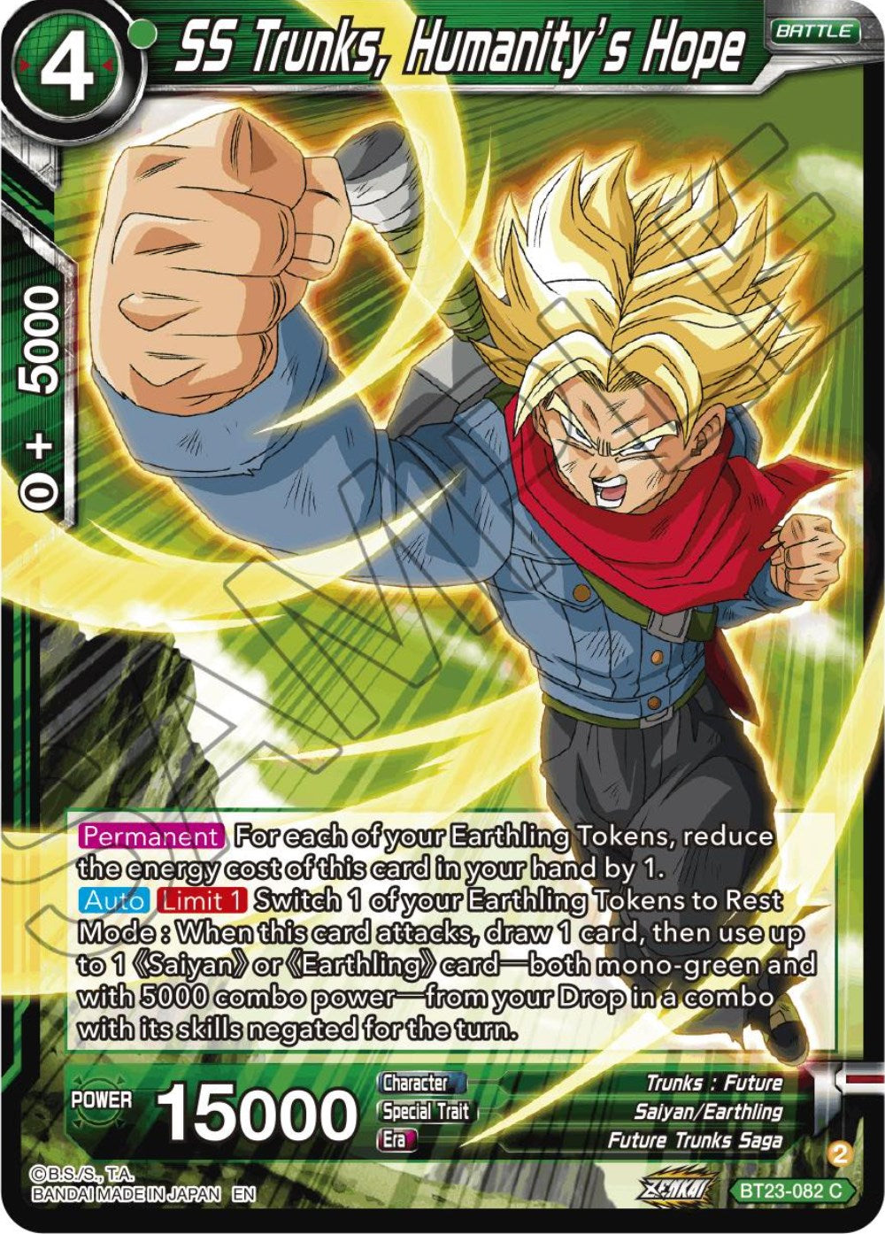 SS Trunks, Humanity's Hope (BT23-082) [Perfect Combination] | Nerdhalla Games