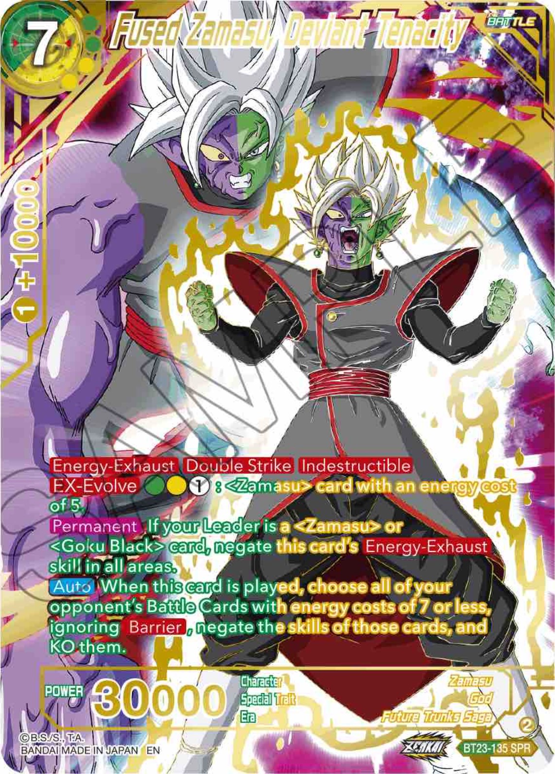 Fused Zamasu, Deviant Tenacity (SPR) (BT23-135) [Perfect Combination] | Nerdhalla Games