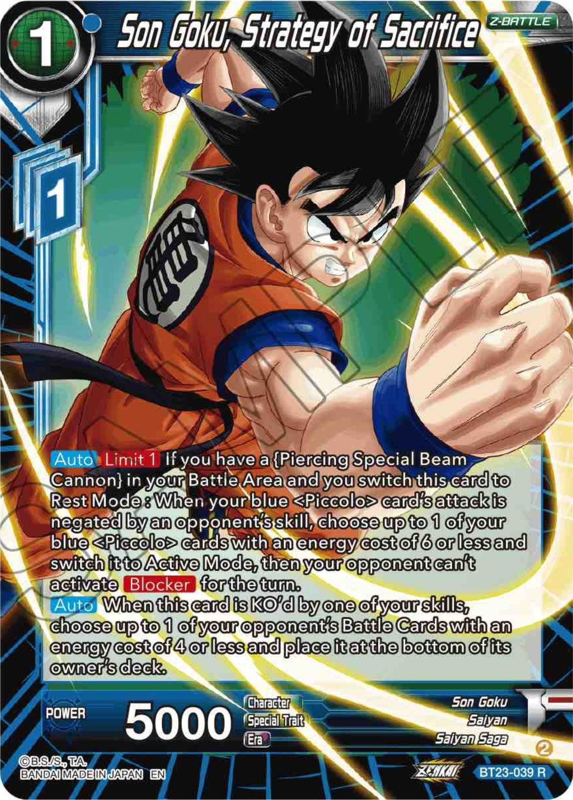 Son Goku, Strategy of Sacrifice (BT23-039) [Perfect Combination] | Nerdhalla Games