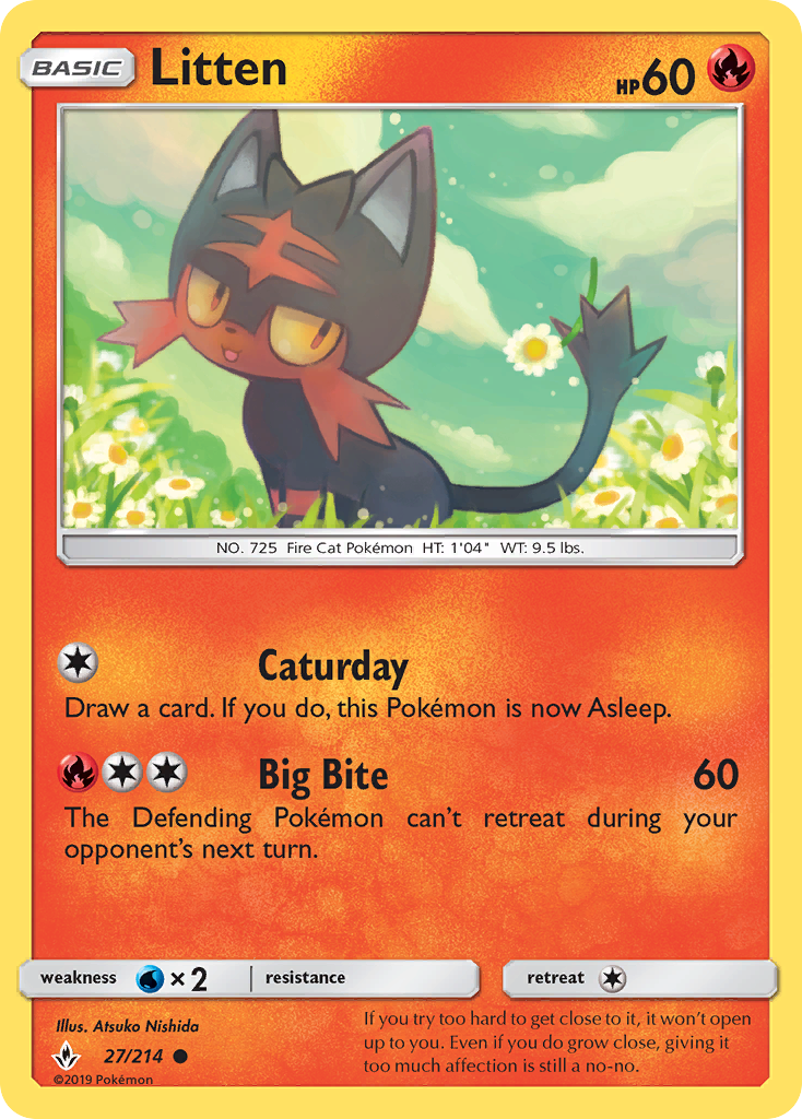 Litten (27/214) [Sun & Moon: Unbroken Bonds] | Nerdhalla Games