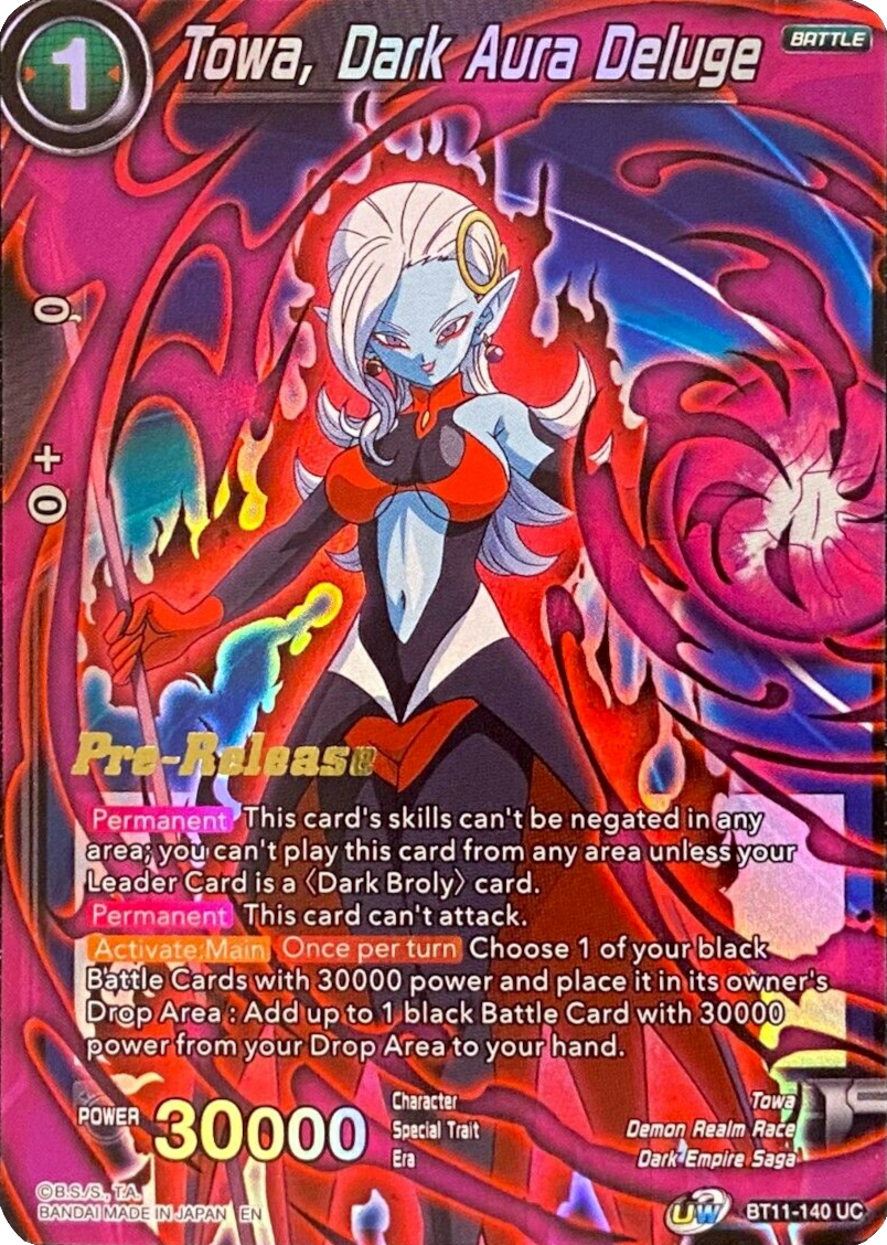 Towa, Dark Aura Deluge (BT11-140) [Vermilion Bloodline Prerelease Promos] | Nerdhalla Games