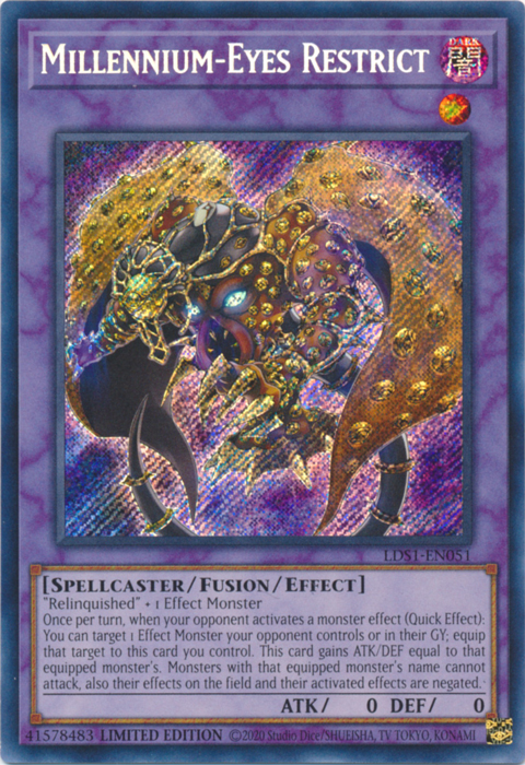 Millennium-Eyes Restrict [LDS1-EN051] Secret Rare | Nerdhalla Games