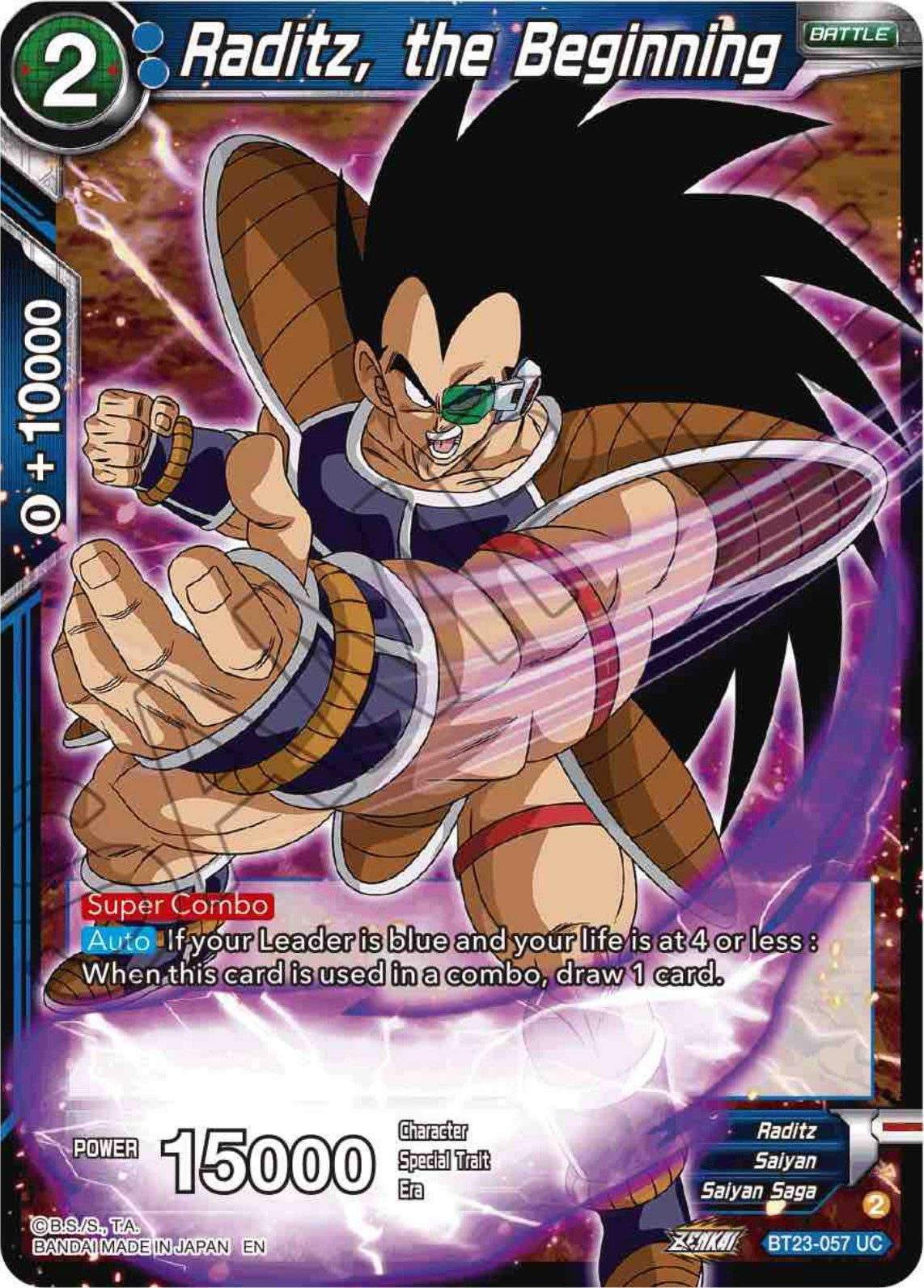 Raditz, the Beginning (BT23-057) [Perfect Combination] | Nerdhalla Games