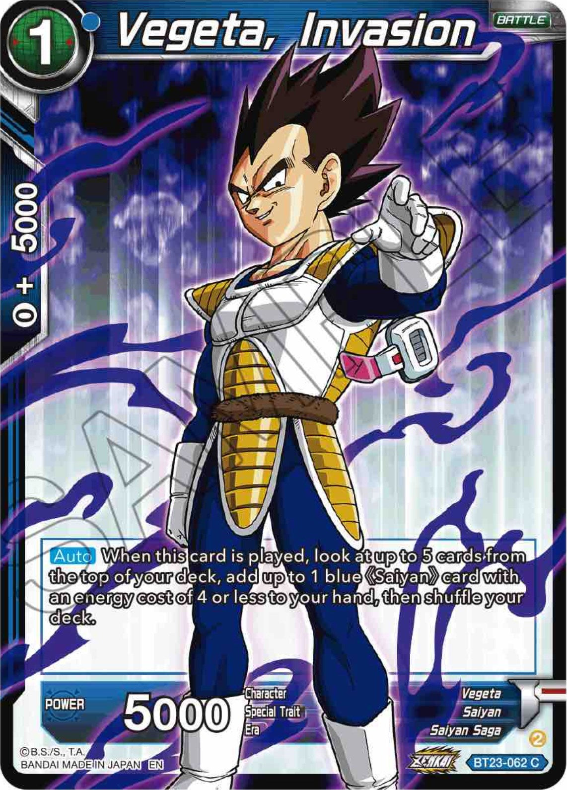 Vegeta, Invasion (BT23-062) [Perfect Combination] | Nerdhalla Games