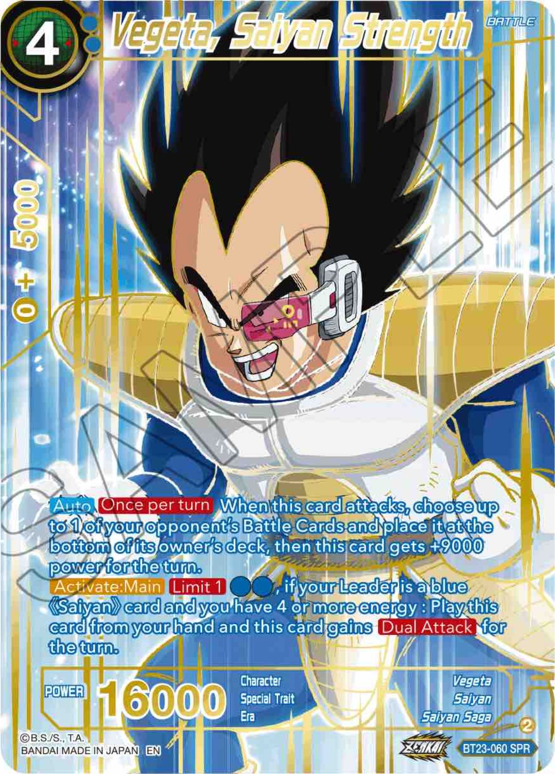 Vegeta, Saiyan Strength (SPR) (BT23-060) [Perfect Combination] | Nerdhalla Games