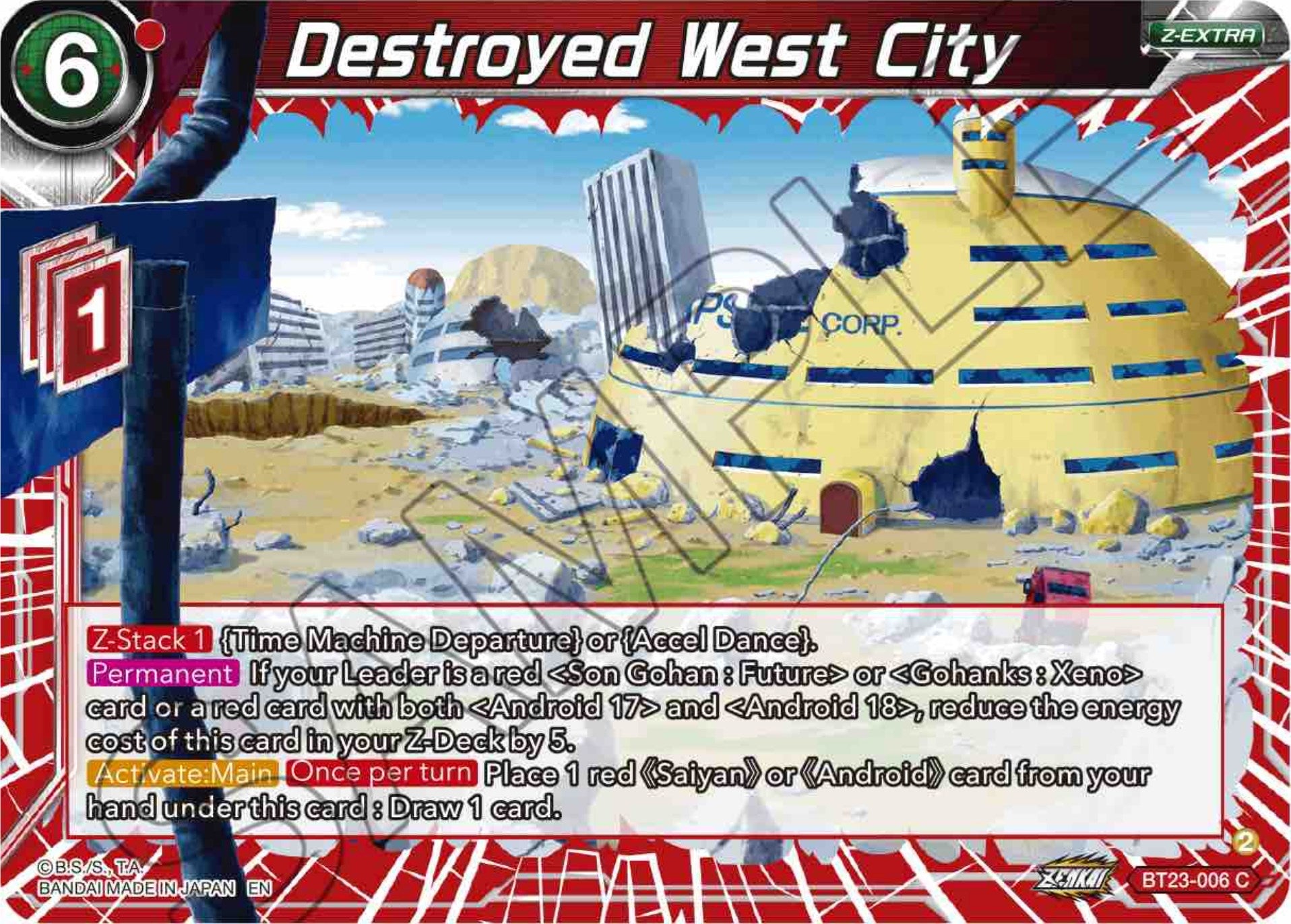 Destroyed West City (BT23-006) [Perfect Combination] | Nerdhalla Games