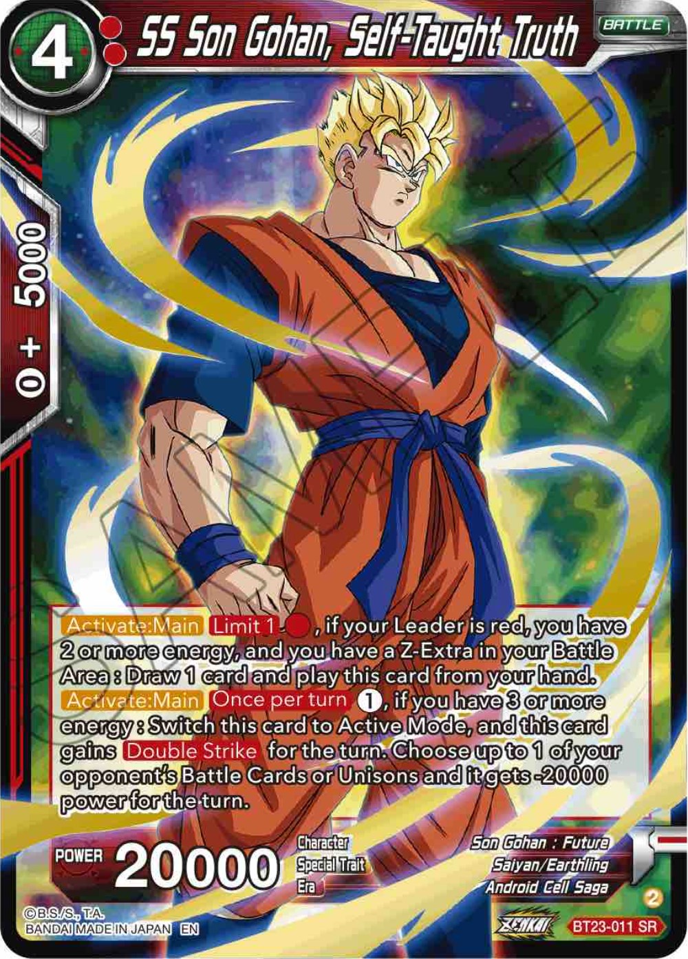 SS Son Gohan, Self-Taught Truth (BT23-011) [Perfect Combination] | Nerdhalla Games