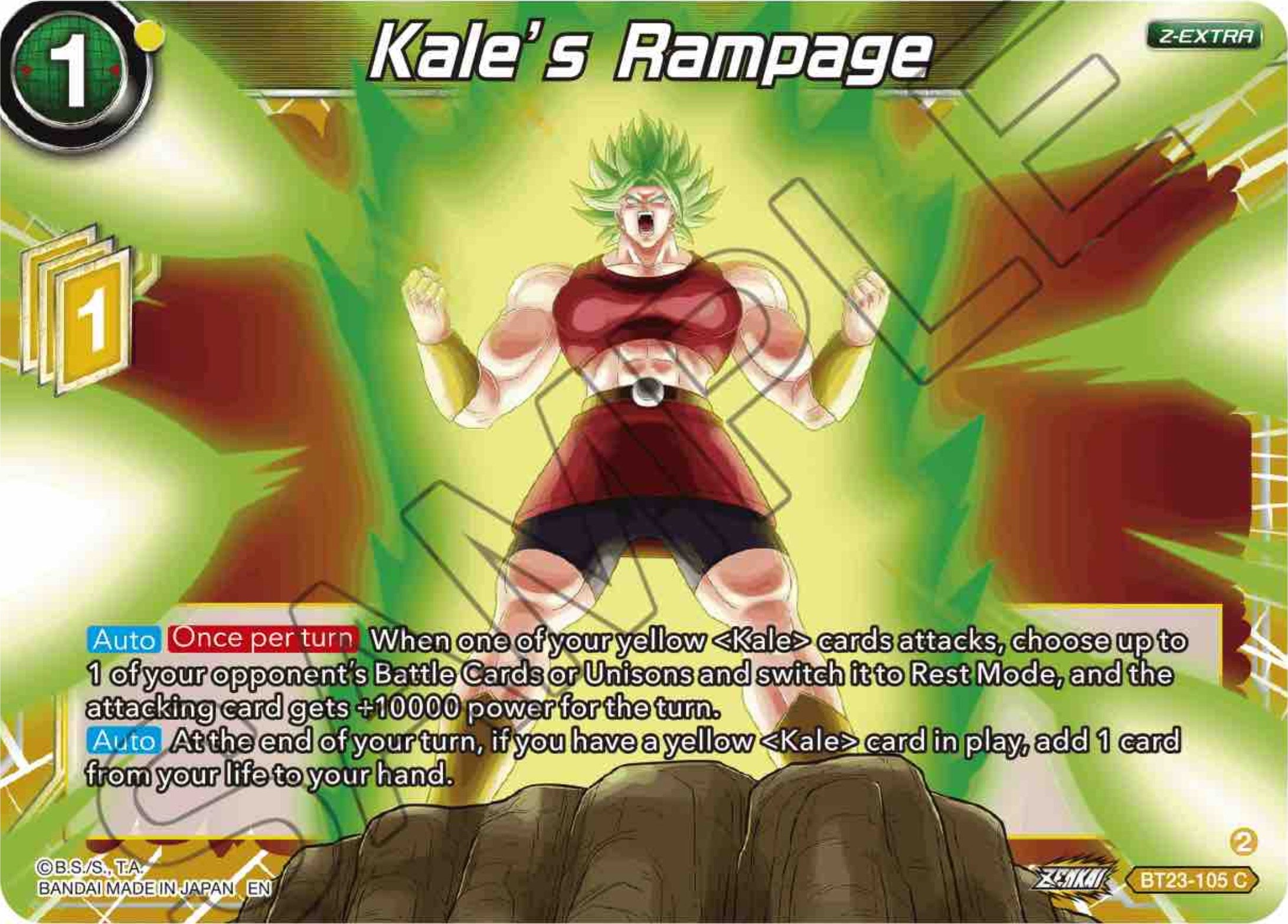 Kale's Rampage (BT23-105) [Perfect Combination] | Nerdhalla Games