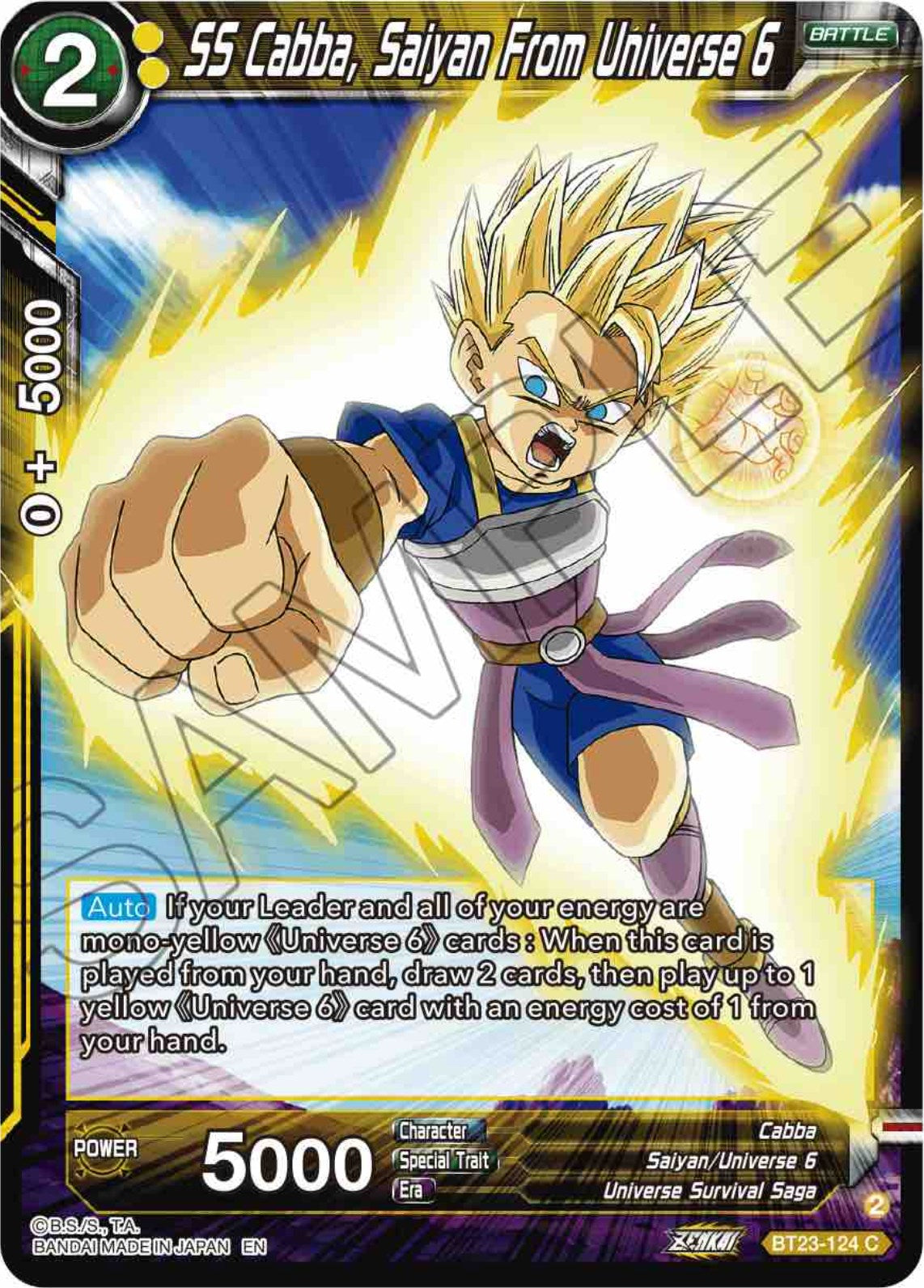 SS Cabba, Saiyan From Universe 6 (BT23-124) [Perfect Combination] | Nerdhalla Games