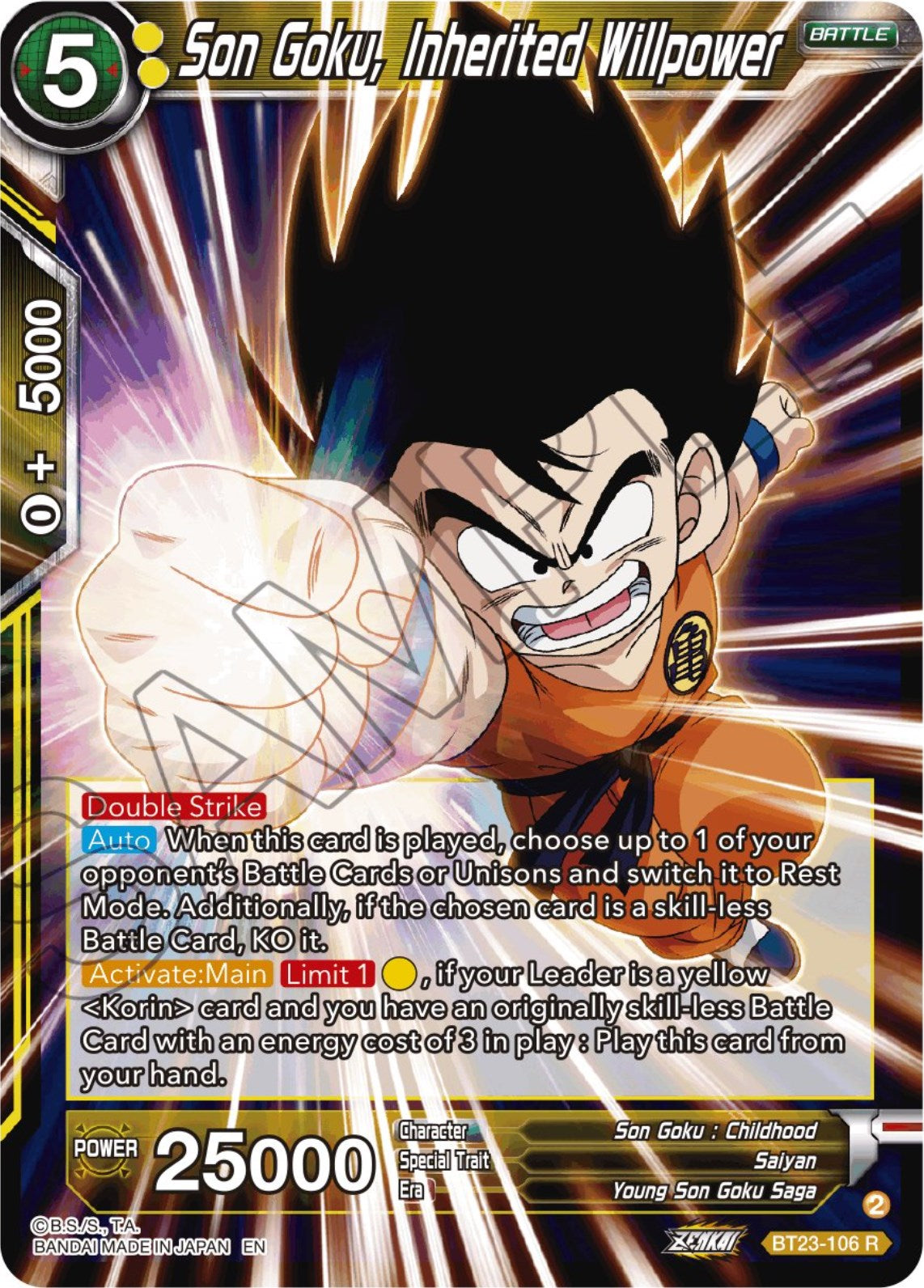 Son Goku, Inherited Willpower (BT23-106) [Perfect Combination] | Nerdhalla Games