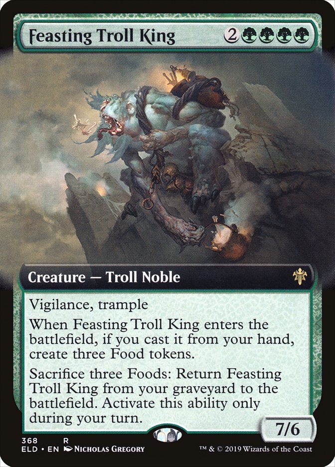 Feasting Troll King (Extended Art) [Throne of Eldraine] | Nerdhalla Games