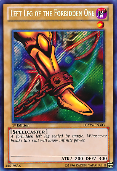 Left Leg of the Forbidden One [LCYW-EN303] Secret Rare | Nerdhalla Games