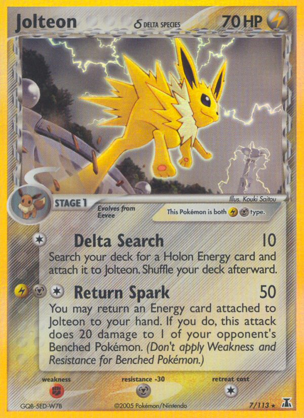 Jolteon (7/113) (Delta Species) [EX: Delta Species] | Nerdhalla Games