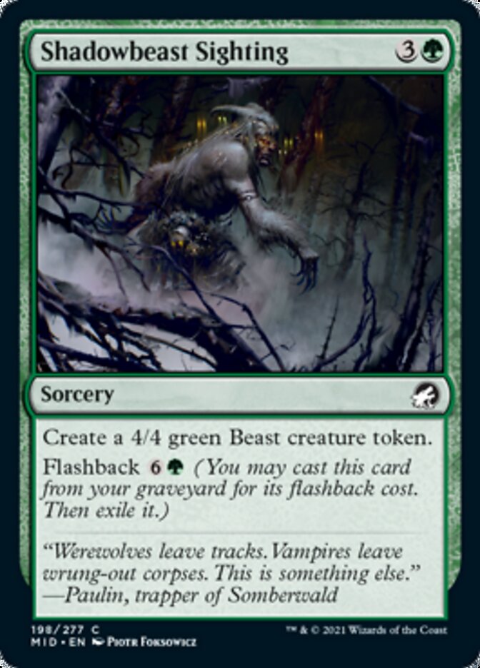 Shadowbeast Sighting [Innistrad: Midnight Hunt] | Nerdhalla Games