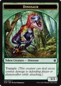 Dinosaur // Treasure (009) Double-sided Token [Ixalan Tokens] | Nerdhalla Games