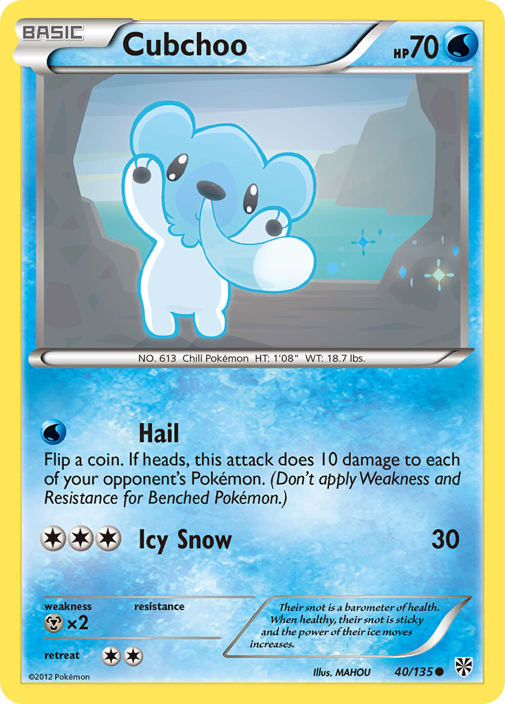 Cubchoo (40/135) [Black & White: Plasma Storm] | Nerdhalla Games