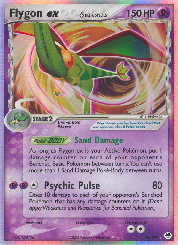 Flygon ex (92/101) (Delta Species) [EX: Dragon Frontiers] | Nerdhalla Games