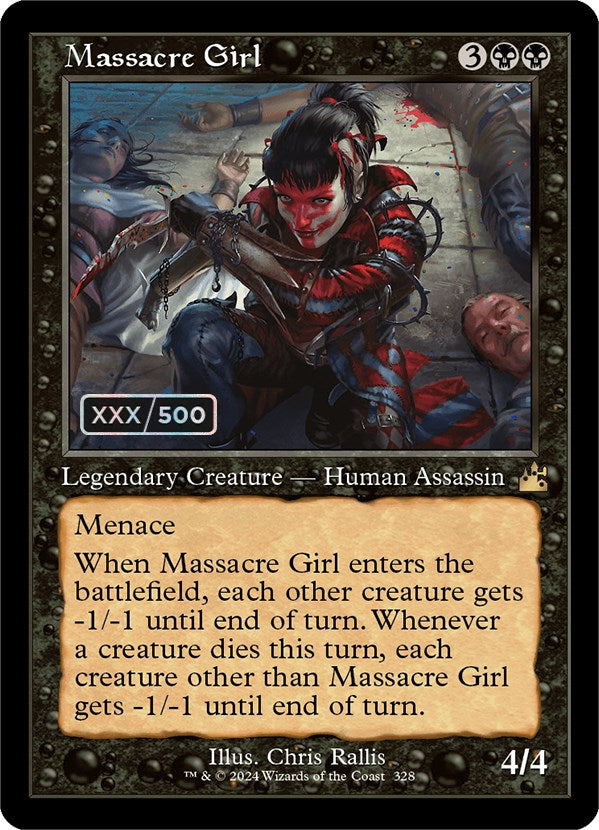 Massacre Girl (Retro) (Serialized) [Ravnica Remastered] | Nerdhalla Games