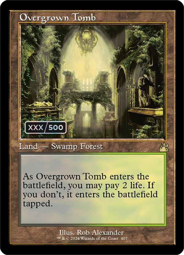 Overgrown Tomb (Retro) (Serialized) [Ravnica Remastered] | Nerdhalla Games