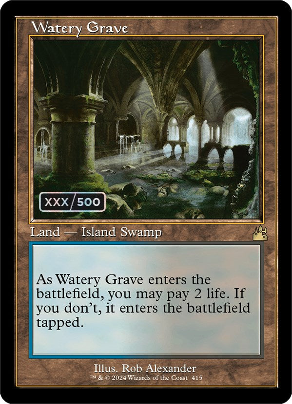 Watery Grave (Retro) (Serialized) [Ravnica Remastered] | Nerdhalla Games