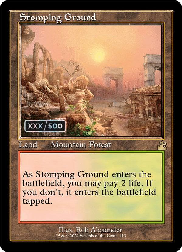 Stomping Ground (Retro) (Serialized) [Ravnica Remastered] | Nerdhalla Games