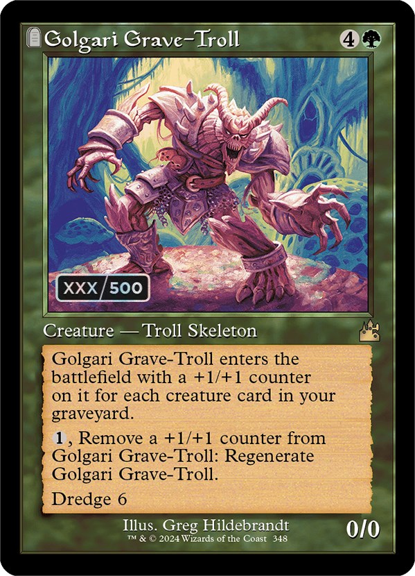 Golgari Grave-Troll (Retro) (Serialized) [Ravnica Remastered] | Nerdhalla Games